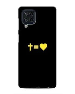 Чехол для Samsung Galaxy M22 с картинкой «Сердце и Крест»