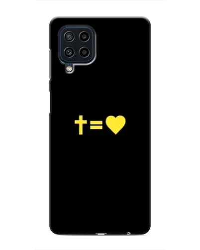 Чехол для Samsung Galaxy M22 с картинкой «Сердце и Крест»