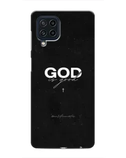 Чехол для Samsung Galaxy M22 с картинкой «GOD — Бог над всем»