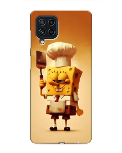 Чехол для Samsung Galaxy M22 с картинкой «Губка Боб повар»