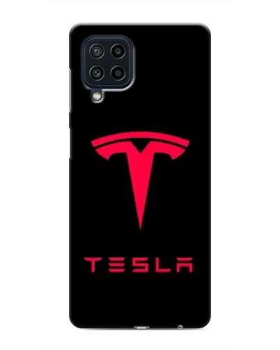 Чехол для Samsung Galaxy M22 с картинкой «Tesla Red Logo»