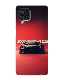 Чехол для Samsung Galaxy M22 с картинкой «Mercedes AMG — красная линия»