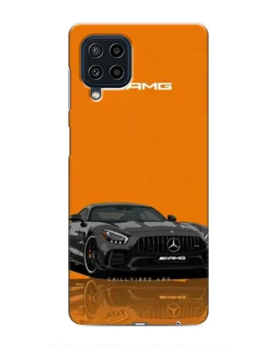 Чехол для Samsung Galaxy M22 с картинкой «Оранжевый Mercedes AMG»