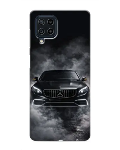 Чехол для Samsung Galaxy M22 с картинкой «Mercedes в дыму»