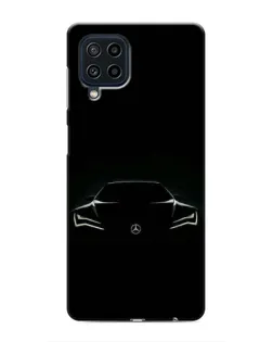 Чехол для Samsung Galaxy M22 с картинкой «Mercedes — силуэт авто»