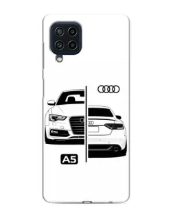 Чехол для Samsung Galaxy M22 с картинкой «Audi — контрастный дизайн»