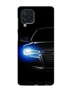 Чехол для Samsung Galaxy M22 с картинкой «Неоновый взгляд Audi»