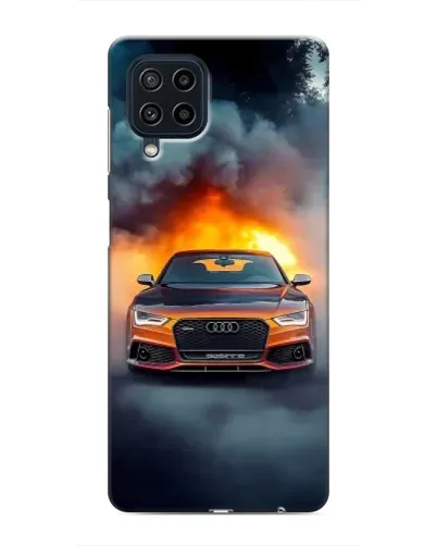 Чехол для Samsung Galaxy M22 с картинкой «Audi в огненном дыму» Чехол для Samsung Galaxy M22 с картинкой «Audi в огненном дыму»