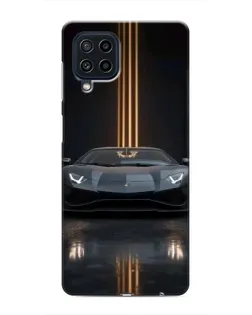 Чехол для Samsung Galaxy M22 с картинкой «Lamborghini золотые линии»