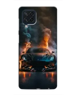 Чехол для Samsung Galaxy M22 с картинкой «Lamborghini дымная эстетика»