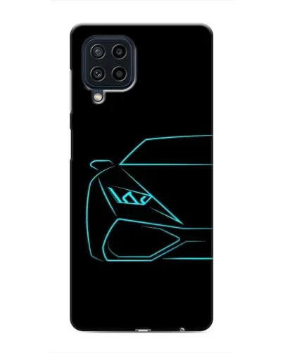 Чехол для Samsung Galaxy M22 с картинкой «Голубой силуэт Lamborghini» Чехол для Samsung Galaxy M22 с картинкой «Голубой силуэт Lamborghini»