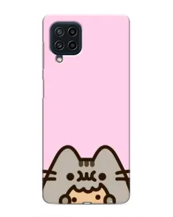 Чехол для Samsung Galaxy M22 с картинкой «Pusheen и печенье»