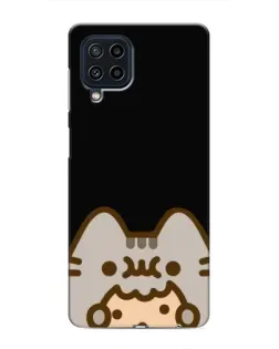 Чехол для Samsung Galaxy M22 с картинкой «Пушин на черном»