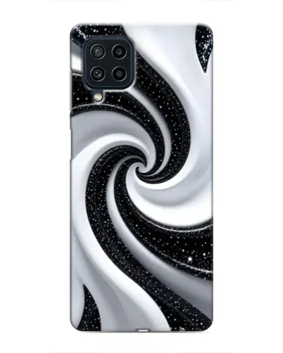 Чехол для Samsung Galaxy M22 с картинкой «Черно-белая спираль»
