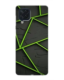 Чехол для Samsung Galaxy M22 с картинкой «Зеленые геометрические линии»