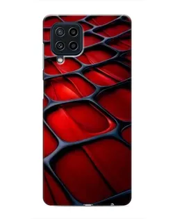 Чехол для Samsung Galaxy M22 с картинкой «Красная глянцевая сетка»