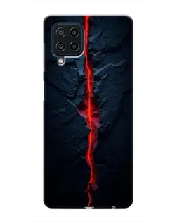 Чехол для Samsung Galaxy M22 с картинкой «Kрасная лавовая трещина»