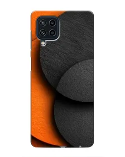 Чехол для Samsung Galaxy M22 с картинкой «Геометрия оранжевых кругов»