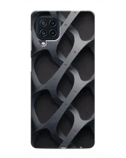 Чехол для Samsung Galaxy M22 с картинкой «Объемное серое плетение»