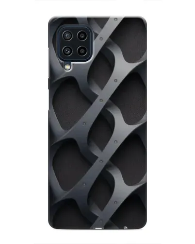 Чехол для Samsung Galaxy M22 с картинкой «Объемное серое плетение»