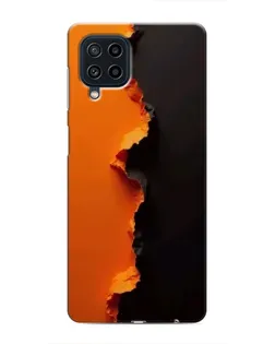 Чехол для Samsung Galaxy M22 с картинкой «Оранжевый разлом»