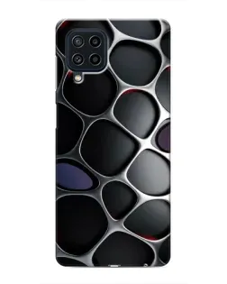 Чехол для Samsung Galaxy M22 с картинкой «Объемная темная решетка»