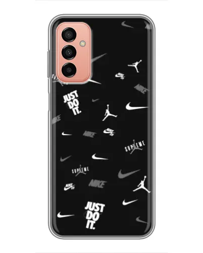 Чехол для Samsung Galaxy M23 (5G) с картинкой «Nike Black Pattern»