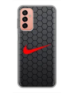Чехол для Samsung Galaxy M23 (5G) с картинкой «Nike — карбоновая сетка» Чехол для Samsung Galaxy M23 (5G) с картинкой «Nike — карбоновая сетка»