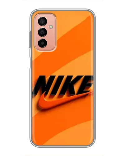 Чехол для Samsung Galaxy M23 (5G) с картинкой «Оранжевый драйв Nike»