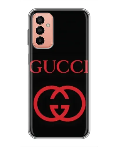 Чехол для Samsung Galaxy M23 (5G) с картинкой «Gucci — красный логотип»