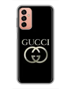 Чехол для Samsung Galaxy M23 (5G) с картинкой «Gucci — золото на черном» Чехол для Samsung Galaxy M23 (5G) с картинкой «Gucci — золото на черном»