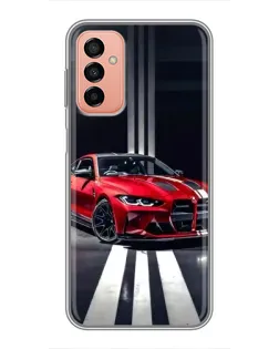 Чехол для Samsung Galaxy M23 (5G) с картинкой «Красная BMW на дороге» Чехол для Samsung Galaxy M23 (5G) с картинкой «Красная BMW на дороге»