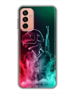 Чехол для Samsung Galaxy M23 (5G) с картинкой «PUBG — огненный воин»