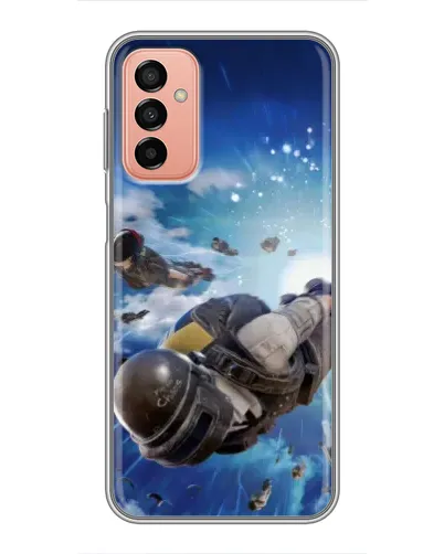 Чехол для Samsung Galaxy M23 (5G) с картинкой «Десант PUBG — прыжок»