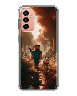 Чехол для Samsung Galaxy M23 (5G) с картинкой «Стив в лесу» Чехол для Samsung Galaxy M23 (5G) с картинкой «Стив в лесу»
