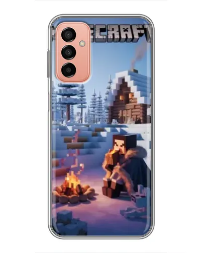 Чехол для Samsung Galaxy M23 (5G) с картинкой «Зимний Minecraft»