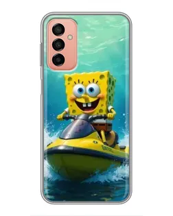 Чехол для Samsung Galaxy M23 (5G) с картинкой «Спанч Боб на гидроцикле»