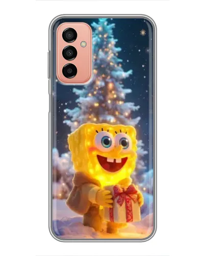 Чехол для Samsung Galaxy M23 (5G) с картинкой «Рождественский Спанч Боб»