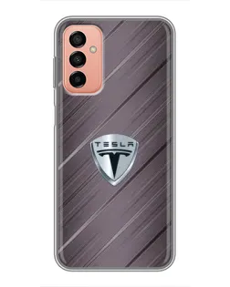 Чехол для Samsung Galaxy M23 (5G) с картинкой «Металлическая текстура Tesla»