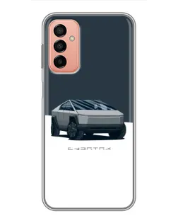 Чехол для Samsung Galaxy M23 (5G) с картинкой «Серебристый Cybertruck Tesla»