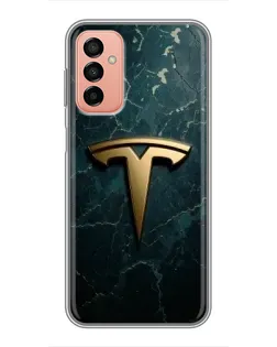Чехол для Samsung Galaxy M23 (5G) с картинкой «Мраморная Tesla Gold»