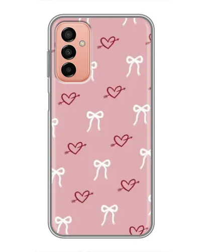 Чехол для Samsung Galaxy M23 (5G) с картинкой «Сердца и банты»