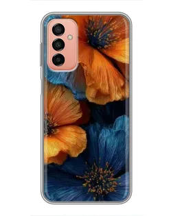Чехол для Samsung Galaxy M23 (5G) с картинкой «Яркая сине-оранжевая флора» Чехол для Samsung Galaxy M23 (5G) с картинкой «Яркая сине-оранжевая флора»