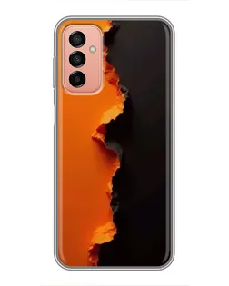 Чехол для Samsung Galaxy M23 (5G) с картинкой «Оранжевый разлом»