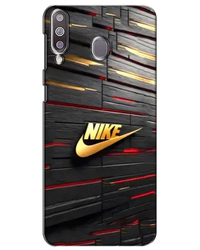 Чохол для Samsung Galaxy M30 (M305) з картинкою «Золотий Nike на металі»