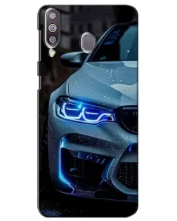 Чехол для Samsung Galaxy M30 (M305) с картинкой «Взгляд BMW с синими фарами»