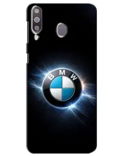 Чехол для Samsung Galaxy M30 (M305) с картинкой «BMW — неоновое сияние»