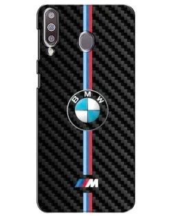 Чехол для Samsung Galaxy M30 (M305) с картинкой «Эмблема BMW и карбон»