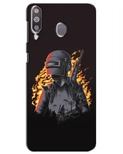 Чохол для Samsung Galaxy M30 (M305) з картинкою «PUBG — вогняний силует»