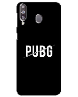 Чохол для Samsung Galaxy M30 (M305) з картинкою «PUBG — білий логотип»